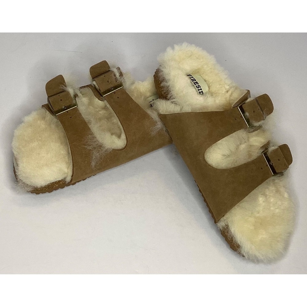 Fireside by Dearforms Cozy Slippers  Molded Footbed Slide Size 7 New - Picture 3 of 7